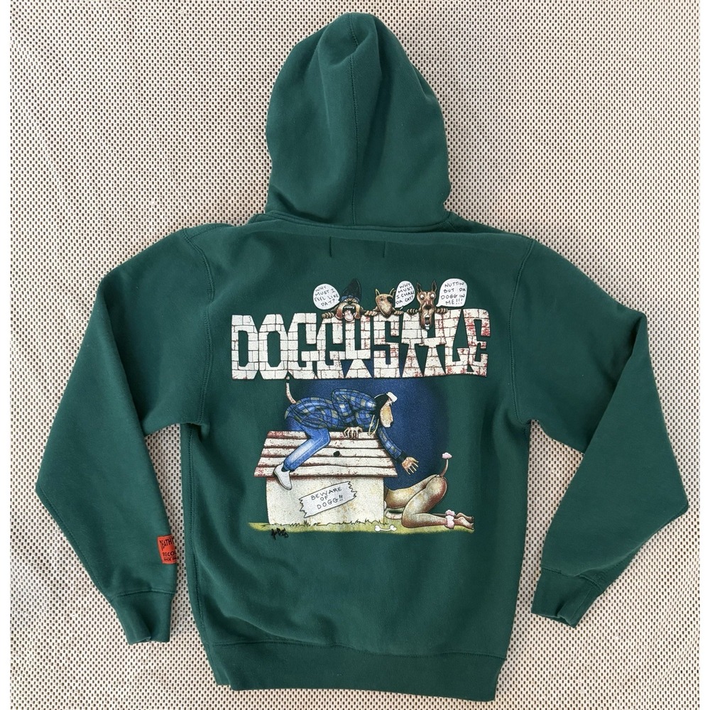 Death Row x Shoe Palace Y2K Hoodie Snoop Dogg DoggyStyle Small Hip Hop Green
